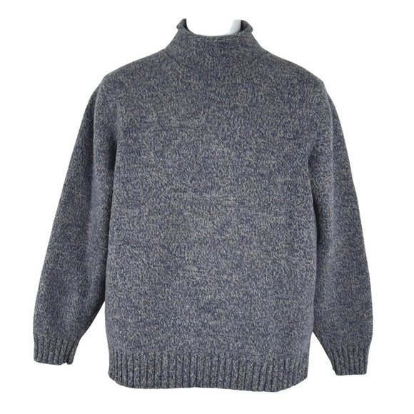 Todd Snyder Roll Neck Sweater Mens XL Wool Blue Mix Long Sleeve Casual FS-1459 - Picture 1 of 7